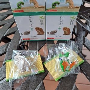 Bowing Tree Frog and Pug Blind Box Figurines